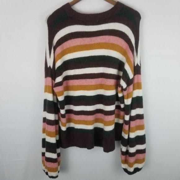 Madewell Payton Striped Oversized Alpaca Sweater - Picture 9 of 12